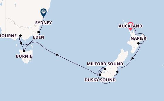 Australien und Neuseeland ab Auckland, Neuseeland auf der Norwegian Spirit