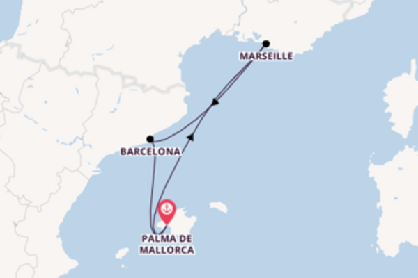 Eindrucksvolle Kreuzfahrt über Marseille nach Palma de Mallorca