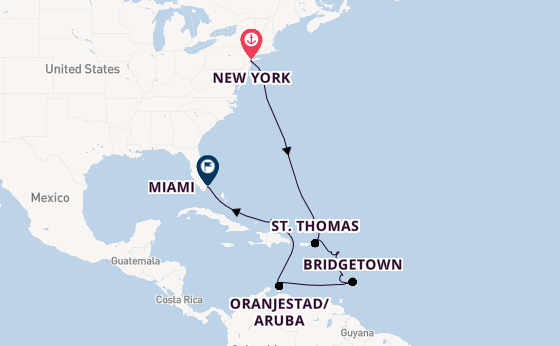 Caribbean from New York, USA with the Regal Princess