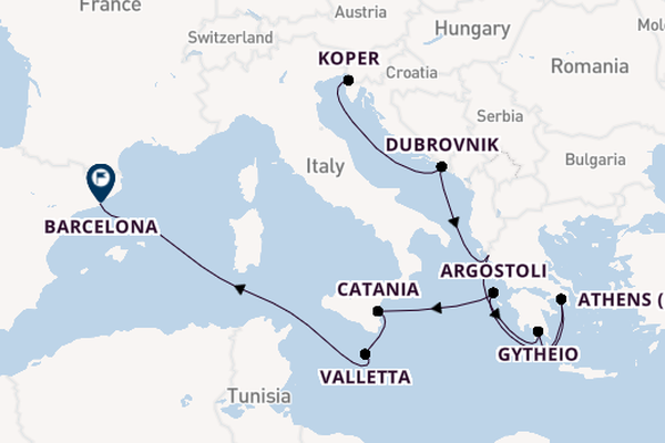 Mediterranean Sea from Trieste, Italy with the Allura