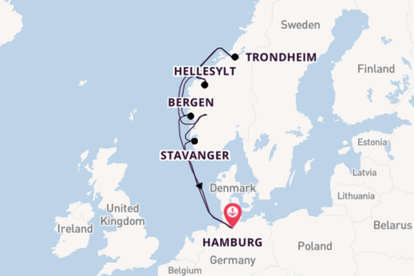 Aanschouw Bergen met AIDA Cruises