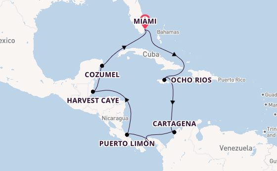 Central America from Australia with the Norwegian Sun
