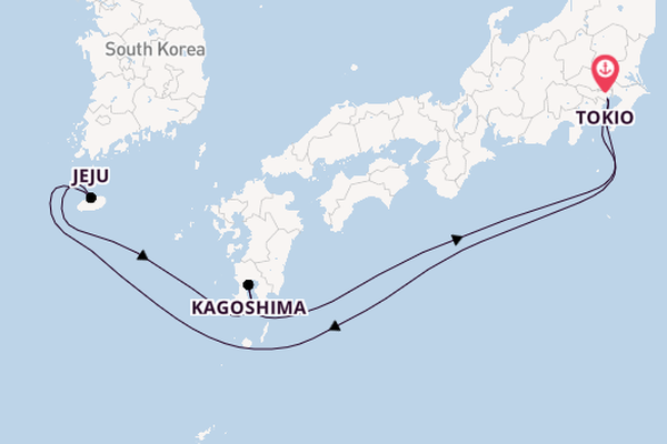 Japan vanaf Tokio, Japan met de MSC Bellissima