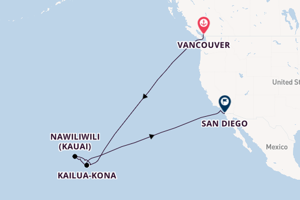 Koningsdam – Canada ontmoet Aloha: van de skyline van Vancouver naar het hart van Hawaii
