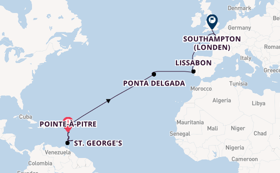 Caribbean vanaf Pointe-à-Pitre, Guadeloupe met de MSC Meraviglia