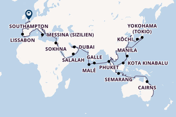 Mittelmeer ab Sydney auf der Vista