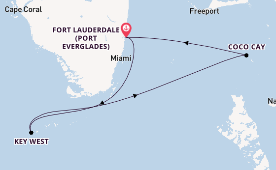 Caribbean from Fort Lauderdale (Port Everglades), Florida, USA with the Celebrity Silhouette