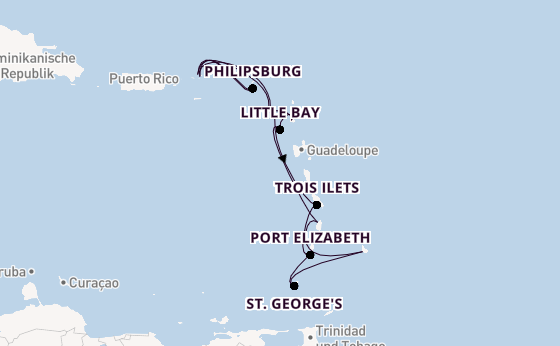 Südliche Karibik ab Bridgetown, Barbados auf der Seabourn Ovation