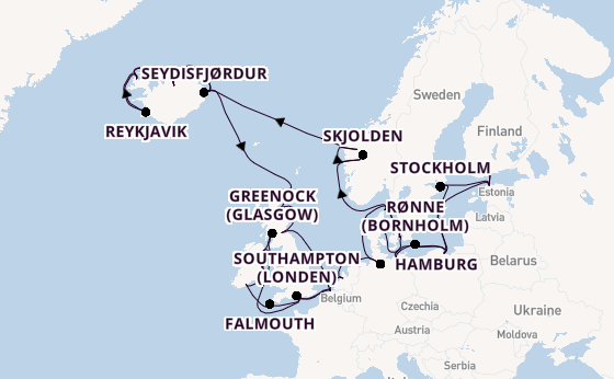 Britse Eilanden vanaf Kopenhagen, Denemarken met de Regal Princess