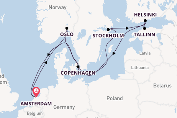 Norway from Amsterdam, Netherlands with the Celebrity Eclipse