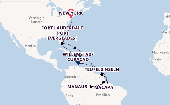 Südamerika ab New York auf der Volendam
