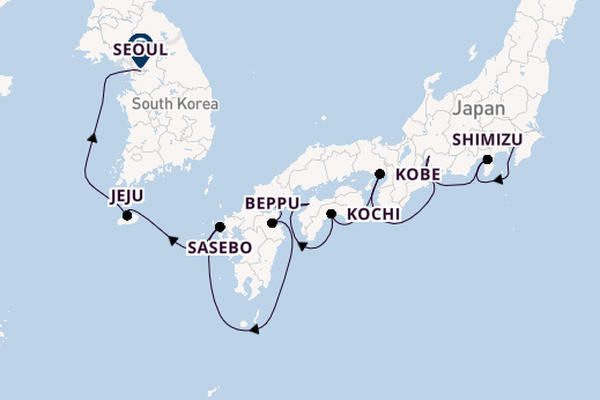 Japan from Tokyo, Japan with the Norwegian Spirit 