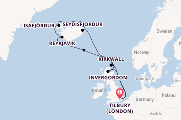 13 day journey from Tilbury (London)