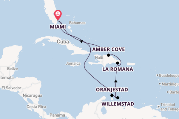 Cruise in 9 dagen naar Miami met Carnival Cruise Line