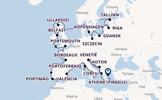 Middellandse Zee vanaf Stockholm, Zweden met de Azamara Quest