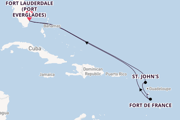 Caribbean from Fort Lauderdale (Port Everglades), Florida, USA with the Celebrity Eclipse