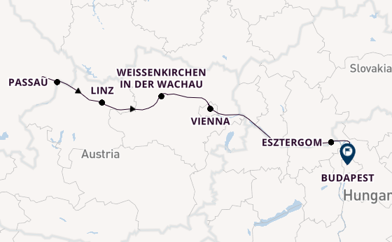 Danube from Vilshofen, Germany with the AmaBella
