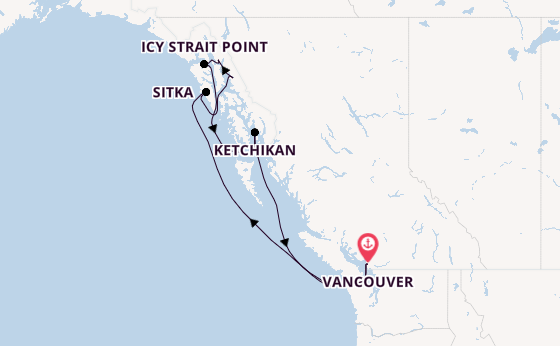 Alaska ab Vancouver, Kanada auf der Serenade of the Seas