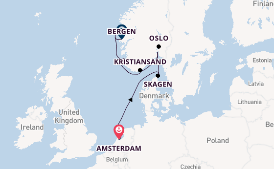 Norway from Amsterdam, Netherlands with the Viking Neptune
