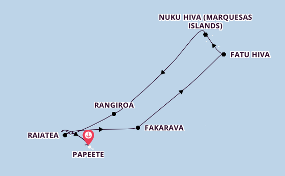 French Polynesia from Papeete, Tahiti, French Polynesia with the Silver Whisper