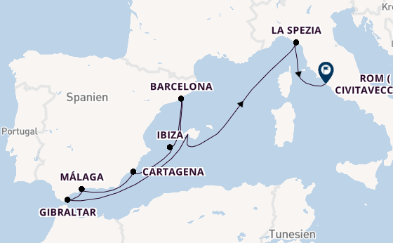 Westliches Mittelmeer ab Palma de Mallorca auf AIDAcosma