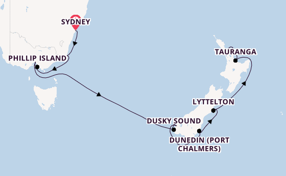 New Zealand from Sydney, Australia with the Norwegian Spirit 