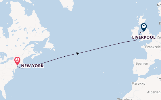 Transatlantik ab New York auf der Queen Mary 2