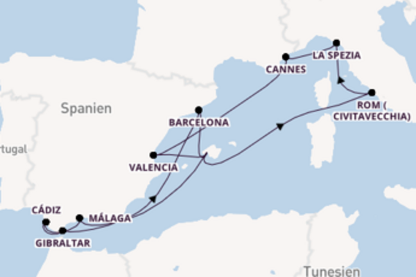 Fantastische Reise über Palma de Mallorca in 15 Tagen
