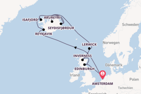 Beeindruckende Reise über Reykjavik in 13 Tagen