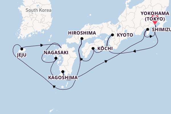 Japan from Yokohama (Tokyo), Japan with the Celebrity Millennium