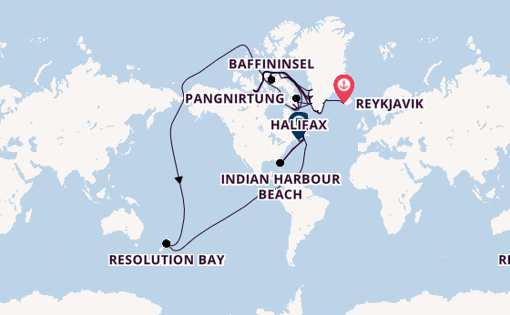 Weltreise ab Reykjavik, Island auf der Seabourn Venture