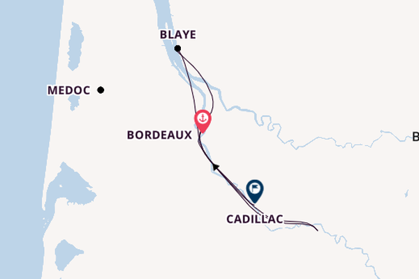Garonne from Bordeaux, France with the Cyrano de Bergerac