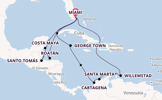 Caribbean vanaf Miami, Verenigde Staten met de EXPLORA I
