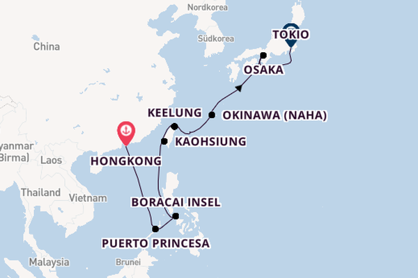 Westerdam - Asiens glanzvolle Metropolen & Inselwelten von Hongkong bis Tokio