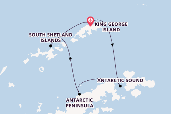 Antarctic Ocean from King George Island, Antarctica with the Silver Endeavour