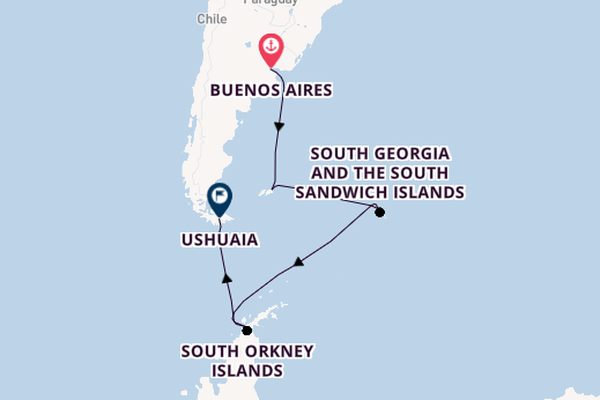 South America from Buenos Aires, Argentina with the HANSEATIC inspiration