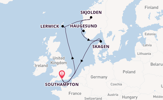 United Kingdom from Southampton, England with the MSC Meraviglia