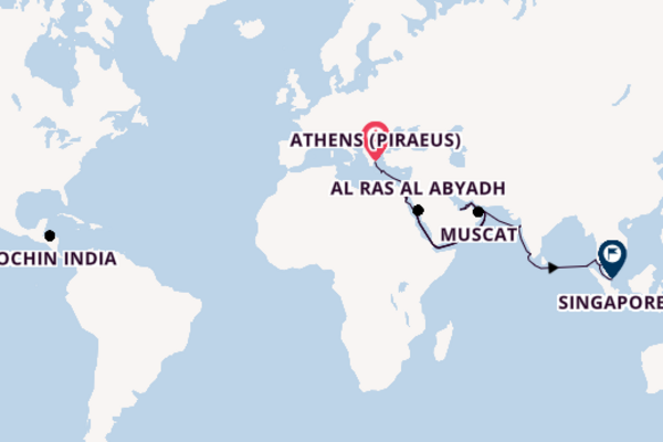 Greece, Israel, Egypt, Emirates, India & the Andaman Sea