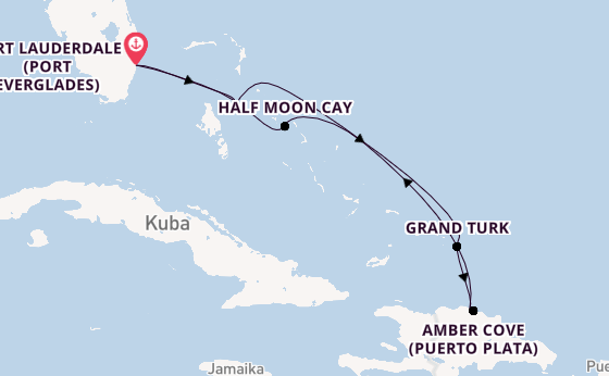 Karibik ab Fort Lauderdale (Port Everglades), USA auf der Nieuw Statendam
