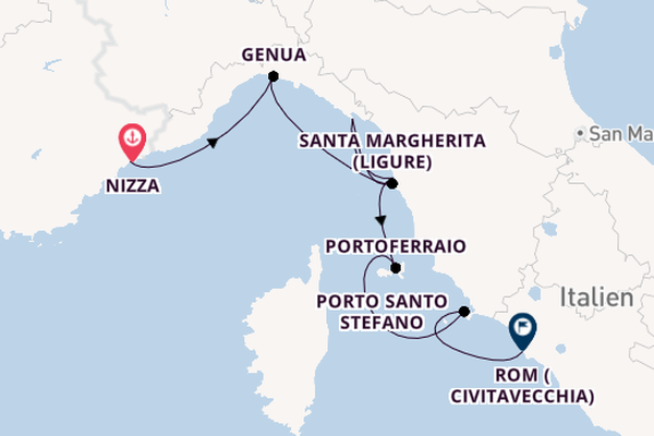 Westliches Mittelmeer ab Nizza, Frankreich auf der Azamara Onward