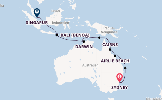Australien ab Sydney auf der Celebrity Solstice