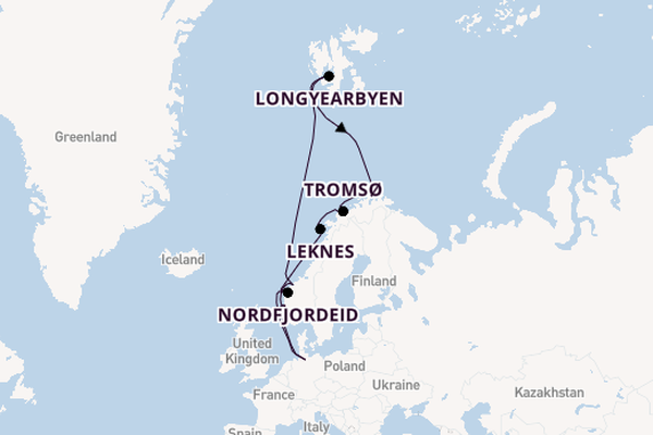 Norway from Hamburg, Germany with the MSC Preziosa