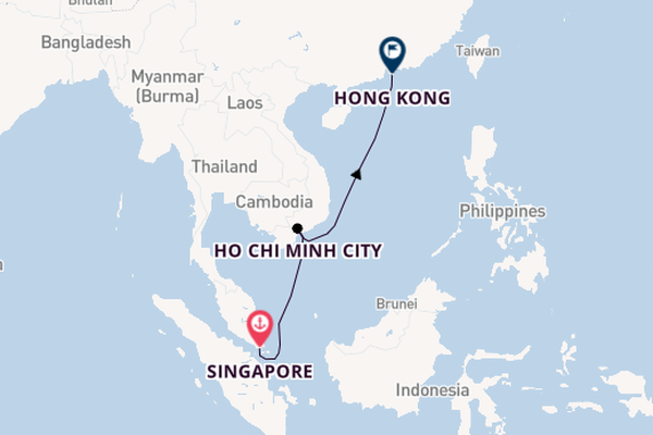 Southeast Asia from Singapore, Singapore with the Voyager of the Seas 