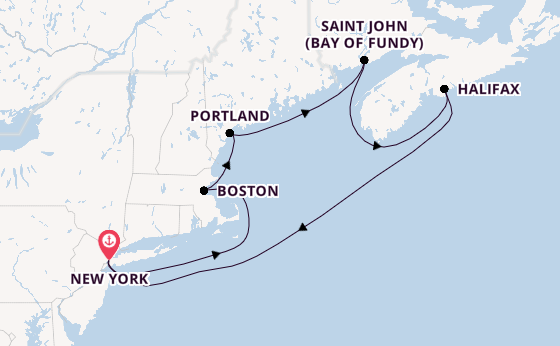 Amerikaanse Oostkust vanaf New York, Verenigde Staten met de Regal Princess