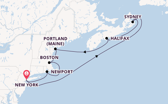 USA Ostküste ab New York auf der Norwegian Escape