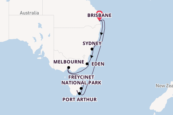 Australia from Brisbane, Australia with the Grand Princess