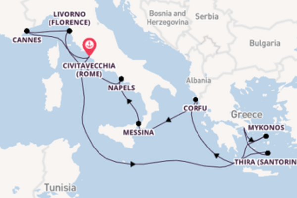 11daagse cruise met de Norwegian Prima vanuit Civitavecchia (Rome)