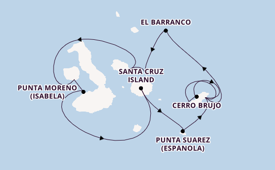 Galapagos Eilanden vanaf San Cristobal Island, Galapagos Eilanden, Ecuador met de Silver Origin