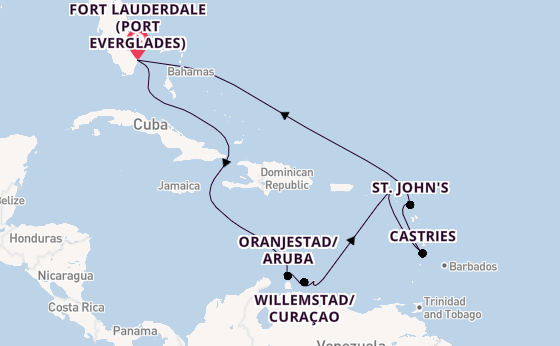 Caribbean from Fort Lauderdale (Port Everglades), Florida, USA with the Celebrity Eclipse