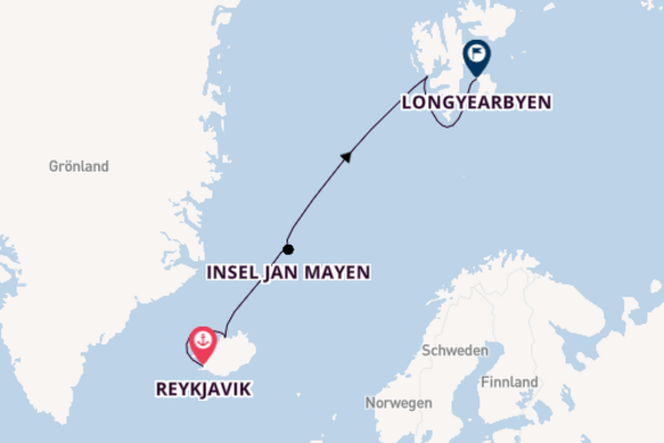 In 12 Tagen nach Longyearbyen über Akureyri